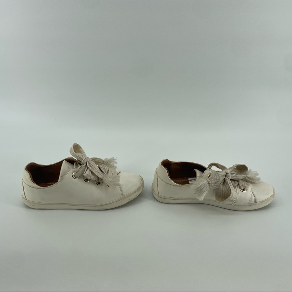 Sezane Cream Sneakers with Bow Detail - Picture 3 of 9